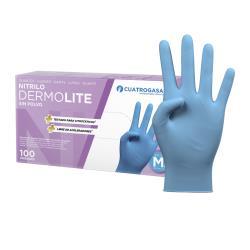 Guante de Nitrilo Sin Polvo Dermolite Azul Talla S 100uds  | Quifyl