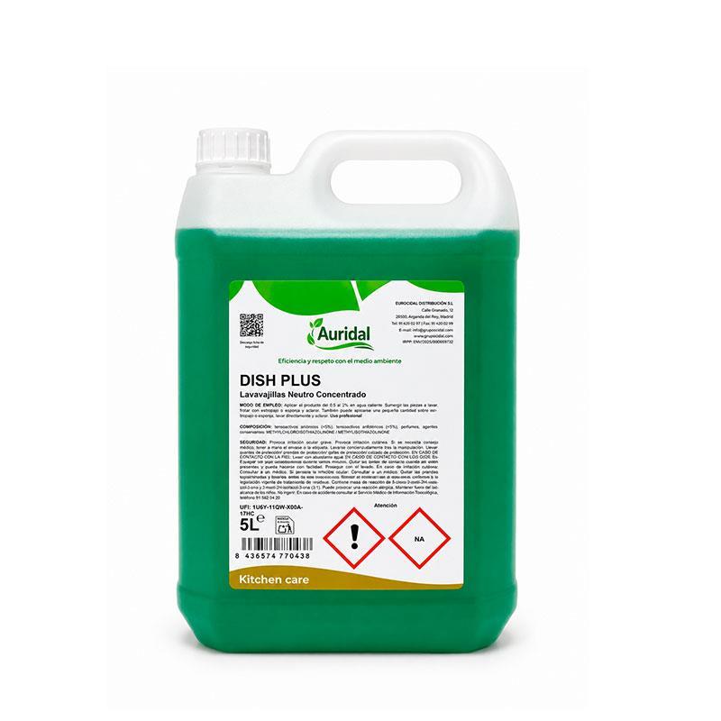 Lavavajillas manual neutro concentrado DISH PLUS Auridal 5l