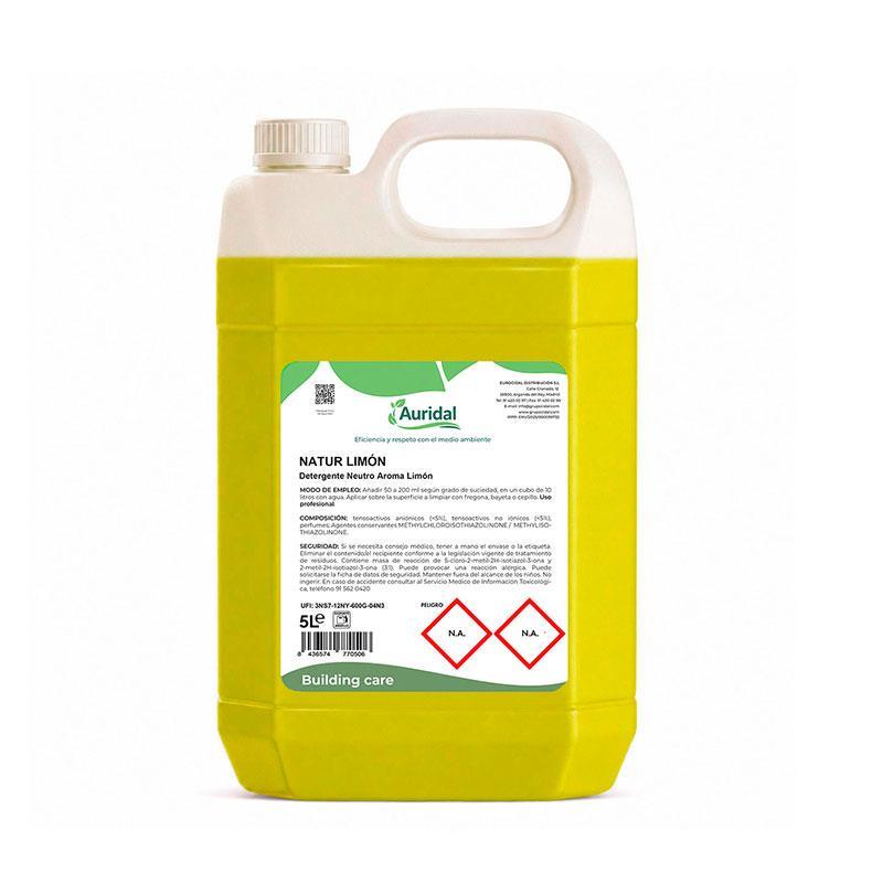 Limpiador neutro perfumado NATUR LIMÓN Auridal 5 L