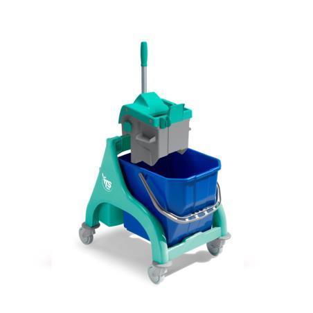 Carro de limpieza TTS Nick Wiz de 25 litros con prensa profesional y cubo azul