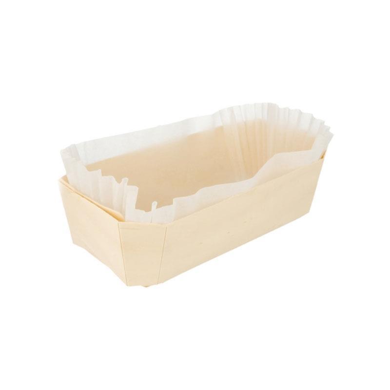 Barquilla de madera con molde siliconado  23x13x7 cm.